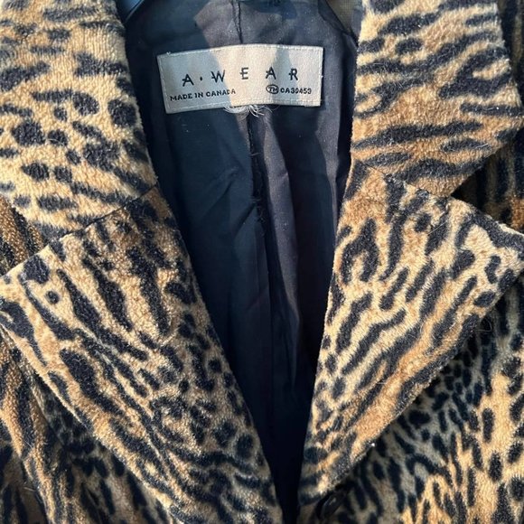 Vintage Leopard / Ocelot Faux Fur AWEAR Coat by Leone Sz. S - Picture 4 of 8